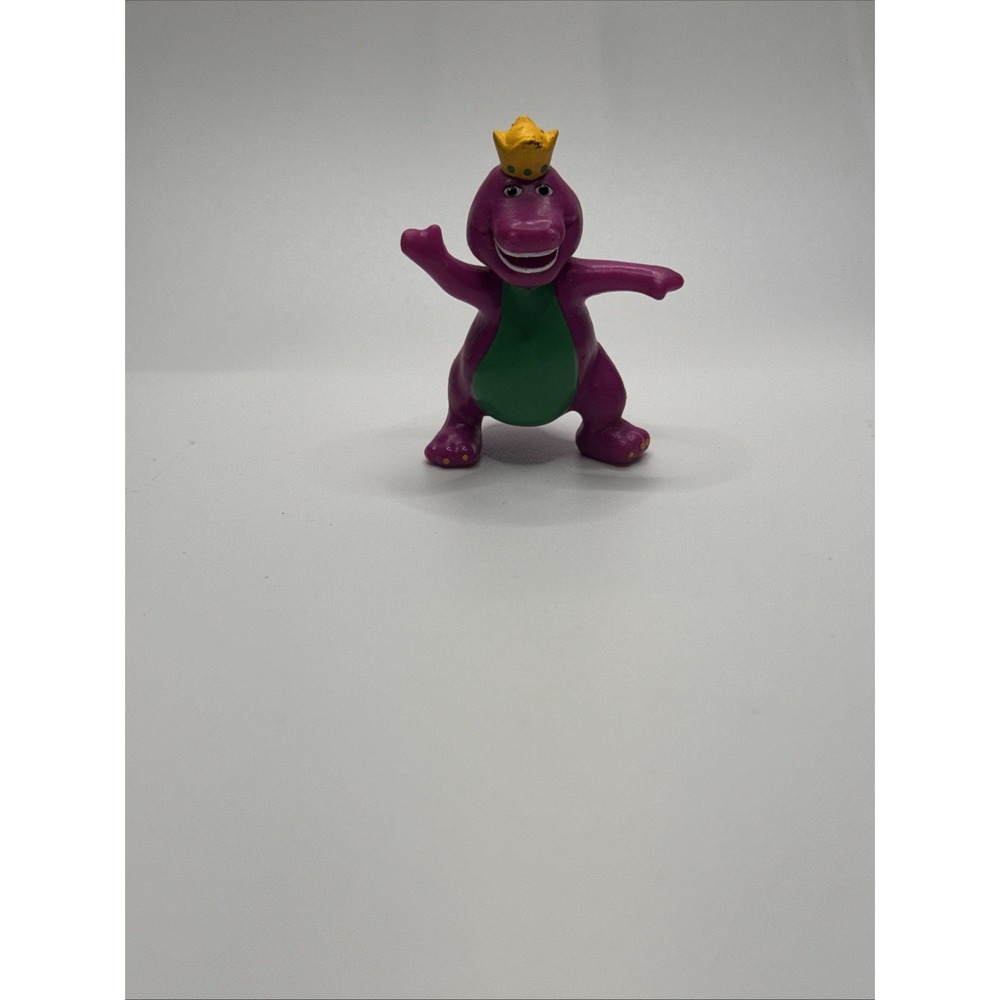 VTG 1993 Birthday Barney 2.5" PVC Figure Toy Cake Topper Collectible Lyons Group